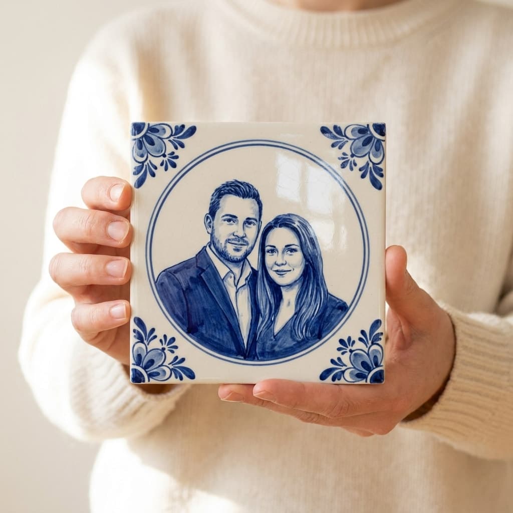 Delfts blauw fototegeltje, productfoto 4 uit de webwinkel