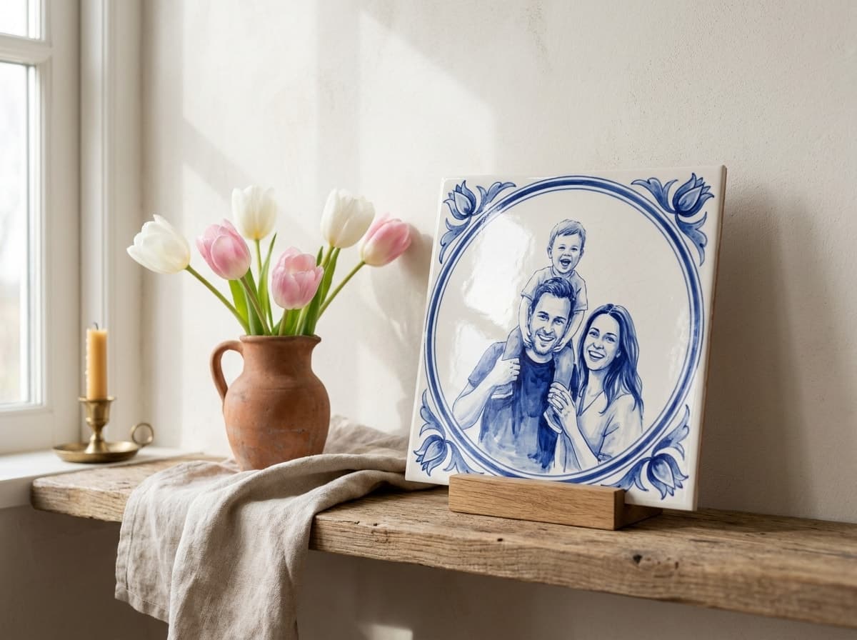 Carreau bleu de Delft, fabriqué sur commande