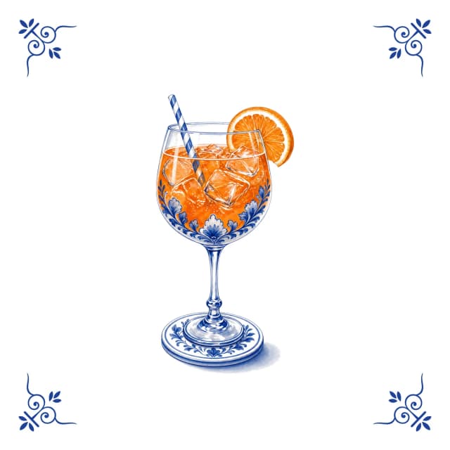Spritz, carreau bleu de Delft