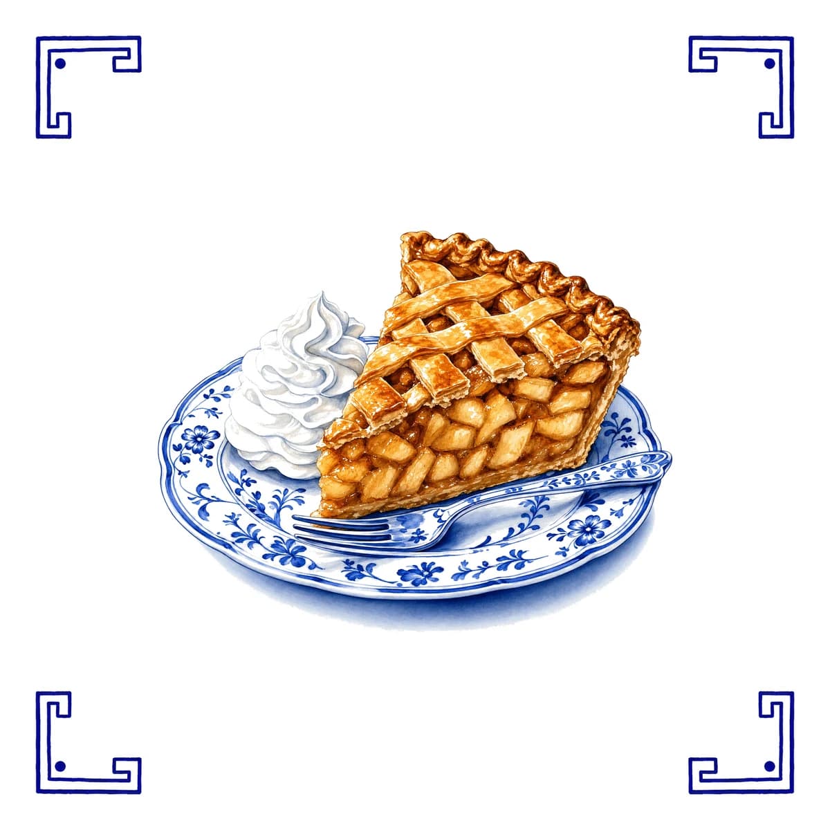 Tarte aux pommes – carreau bleu de Delft