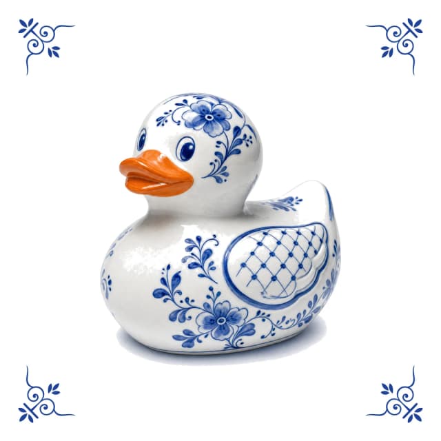 Canard de bain, carreau bleu de Delft