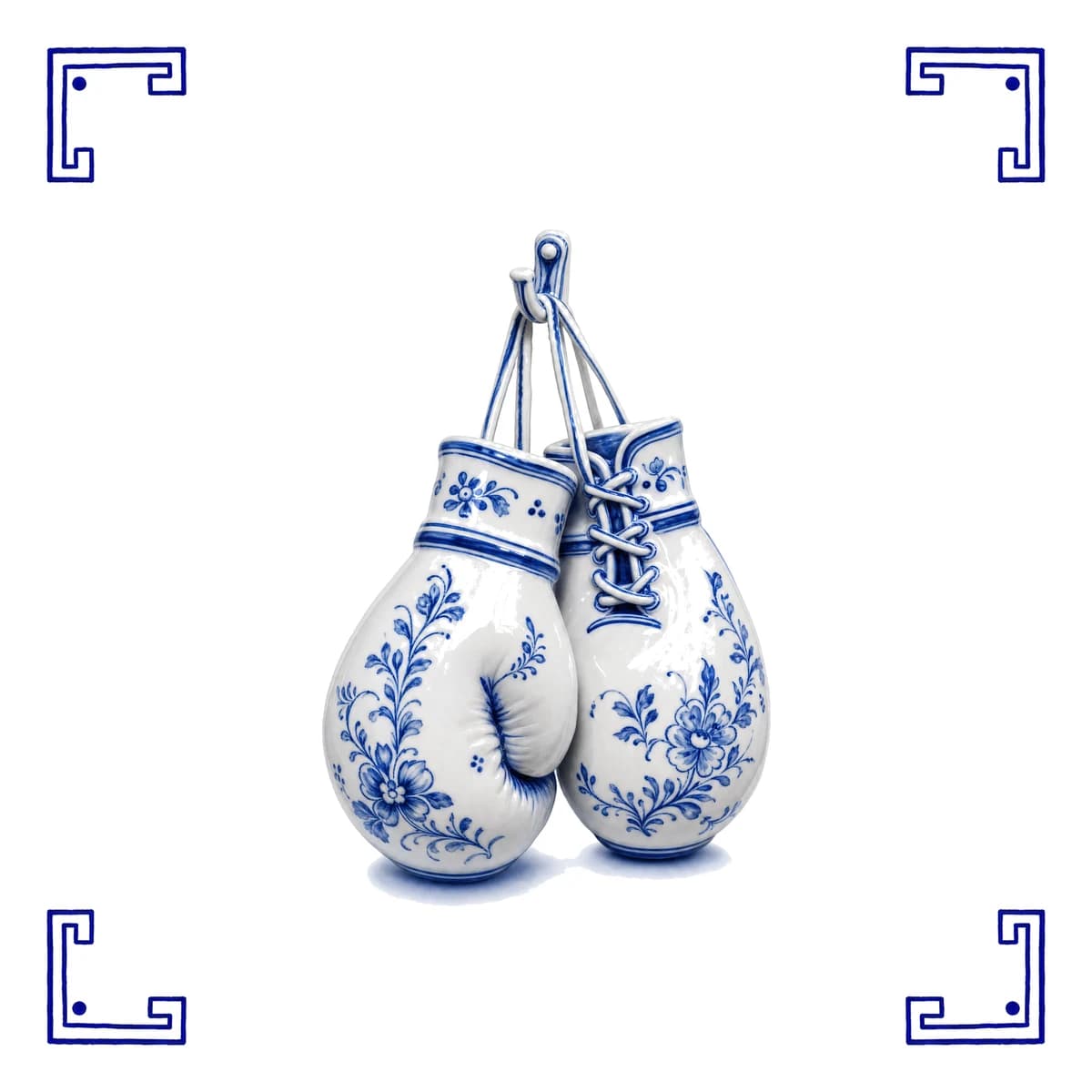 Gants de boxe – carreau bleu de Delft
