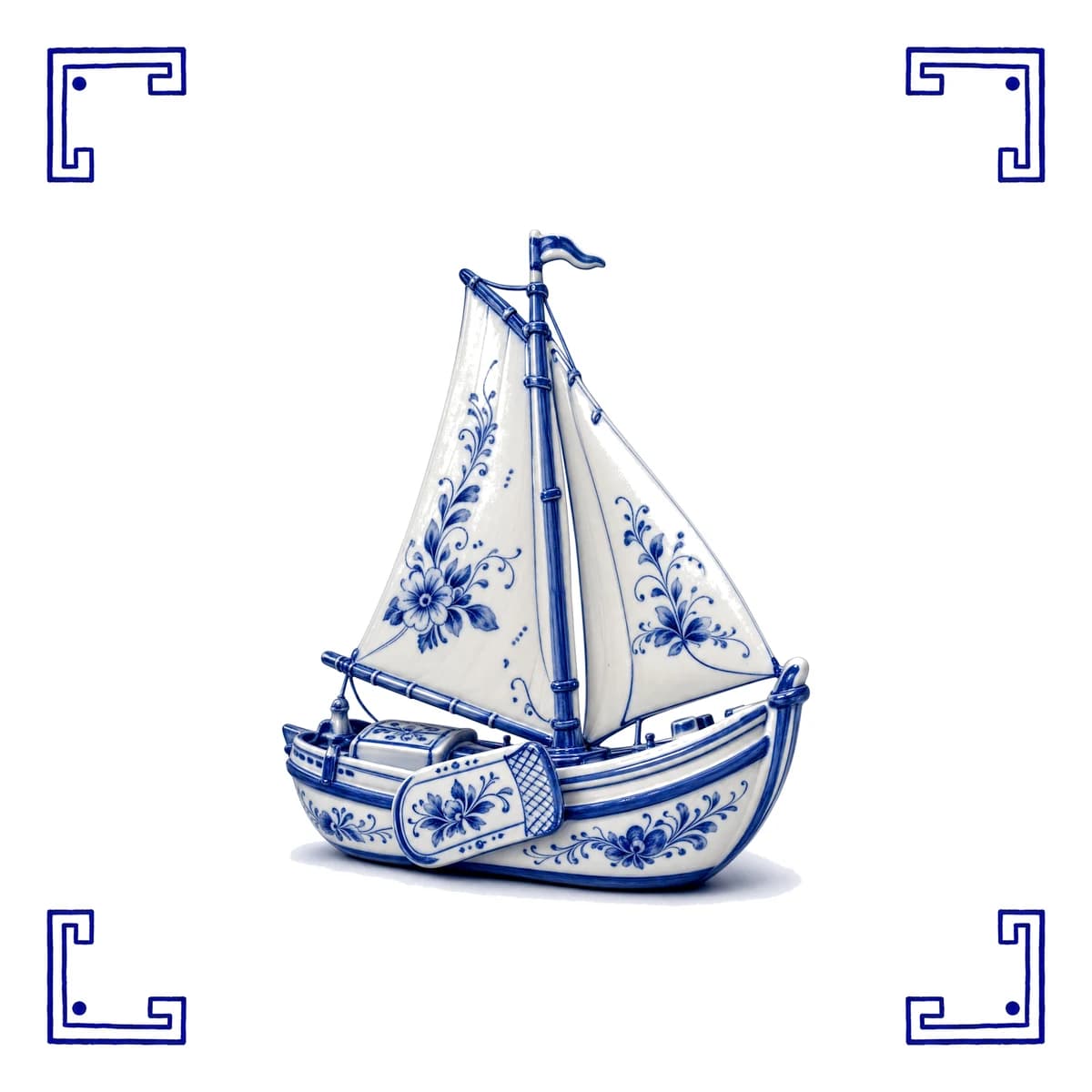 Botter hollandais – carreau bleu de Delft