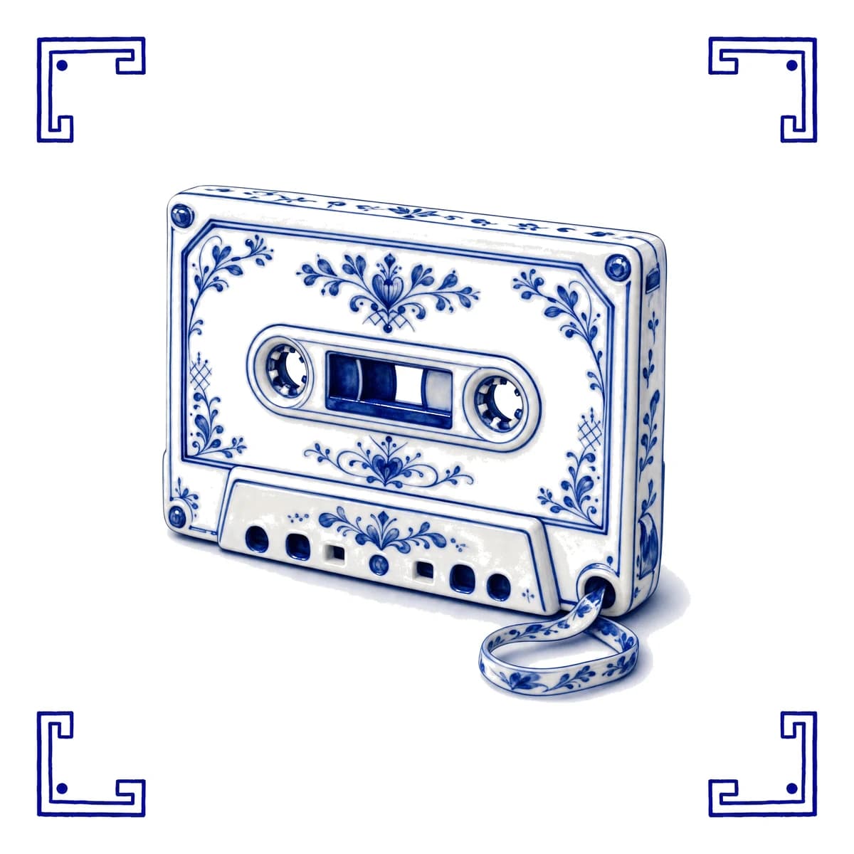 Cassette audio – carreau bleu de Delft