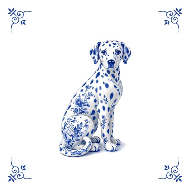 Dalmatien, carreau bleu de Delft