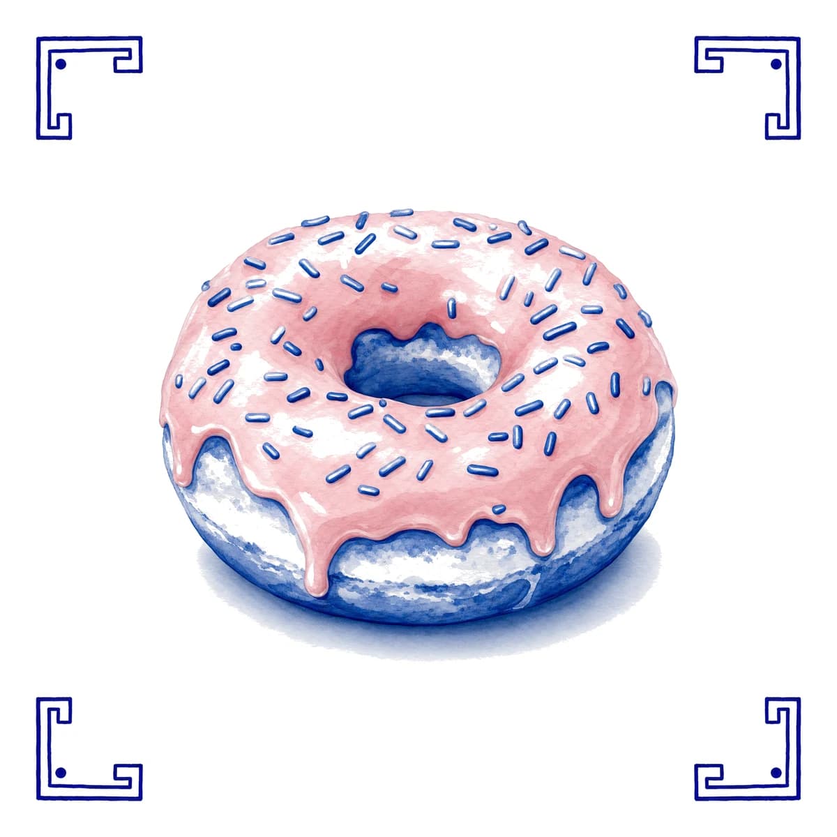 Donut – carreau bleu de Delft