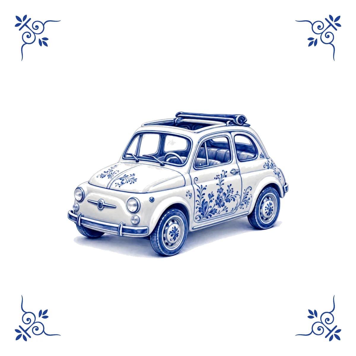 Fiat 500 classique – carreau bleu de Delft