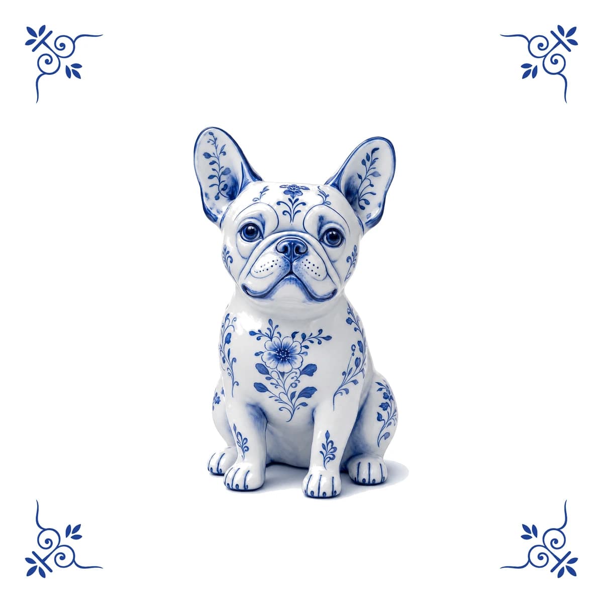 Bouledogue français – carreau bleu de Delft