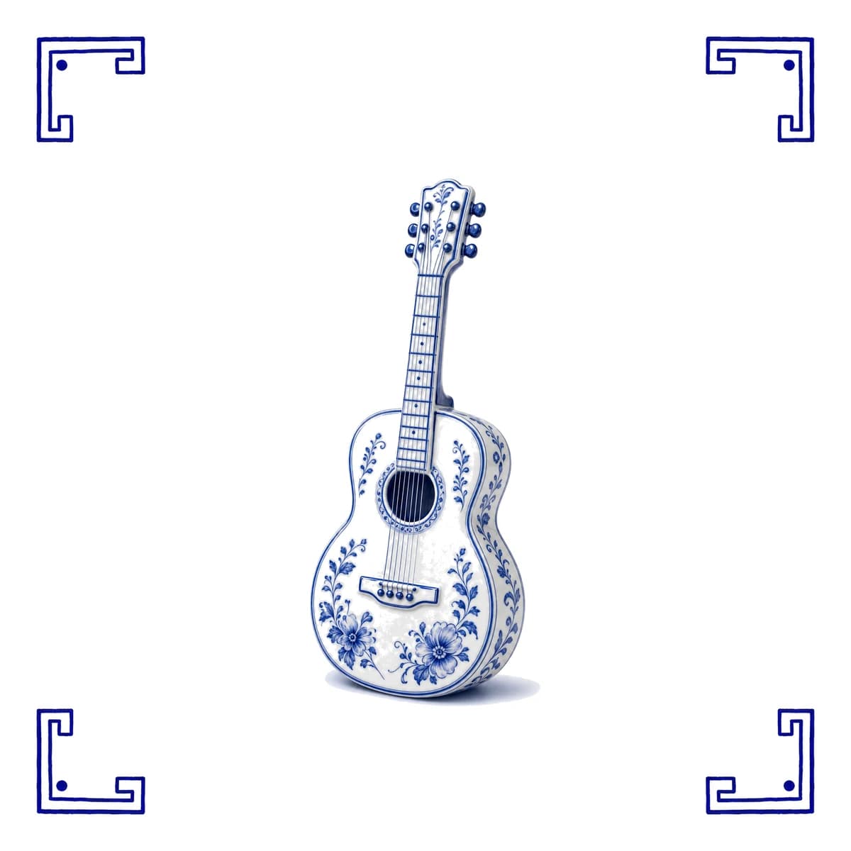 Guitare acoustique – carreau bleu de Delft