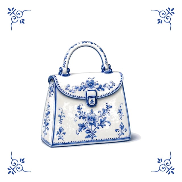 Sac à main, carreau bleu de Delft