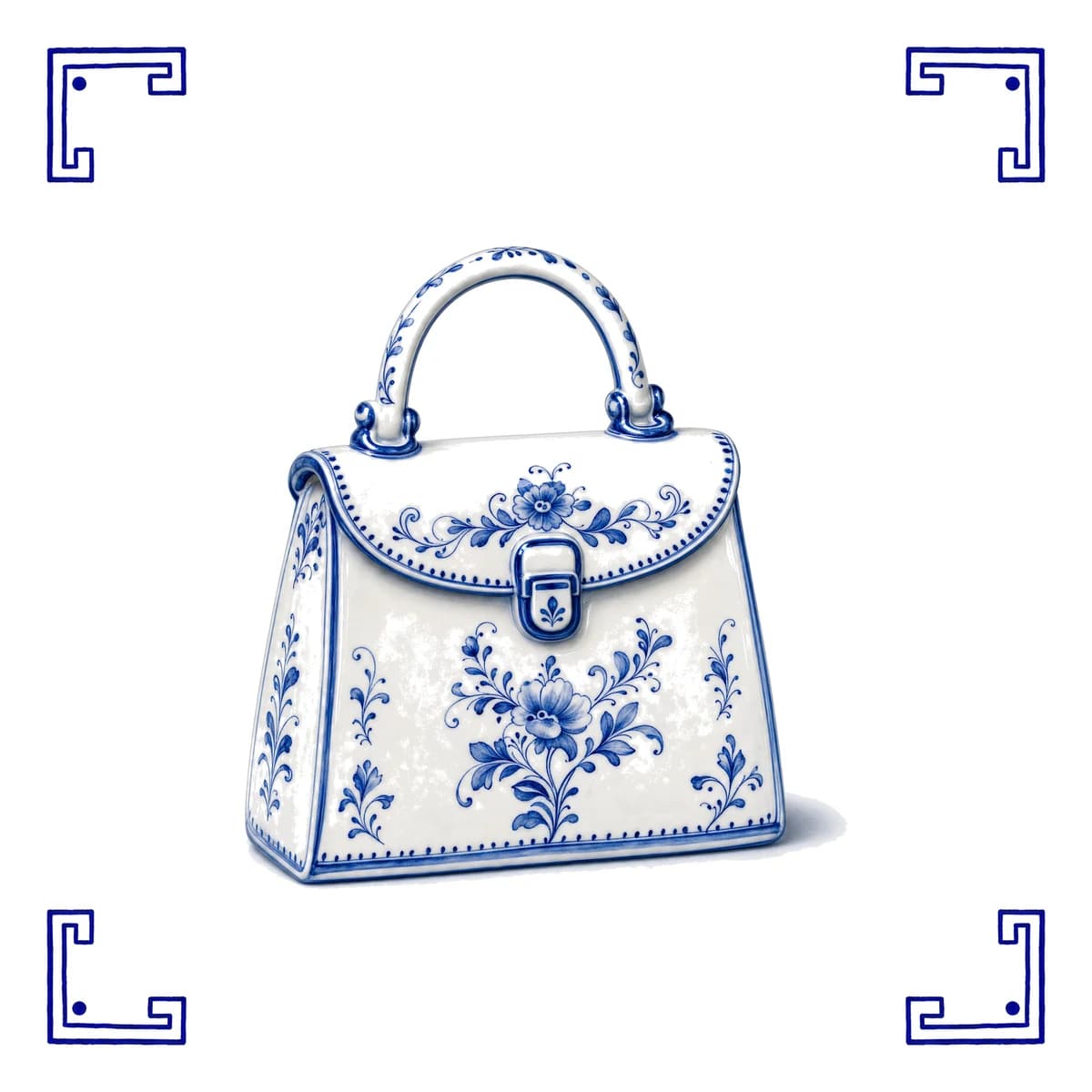 Sac à main – carreau bleu de Delft