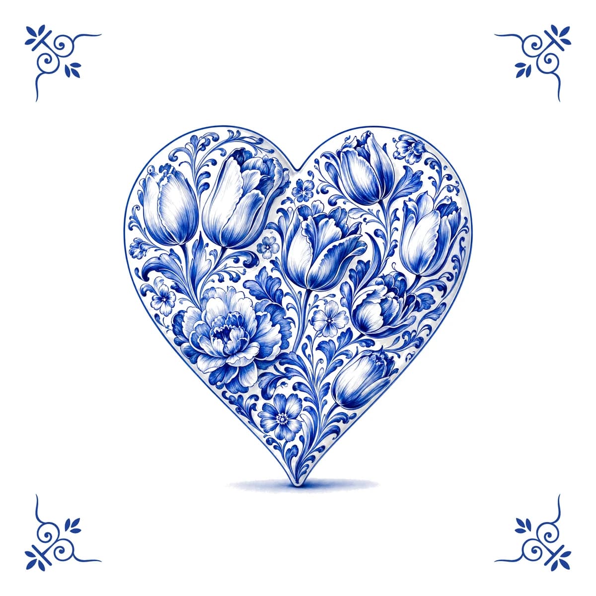 Cœur – carreau bleu de Delft