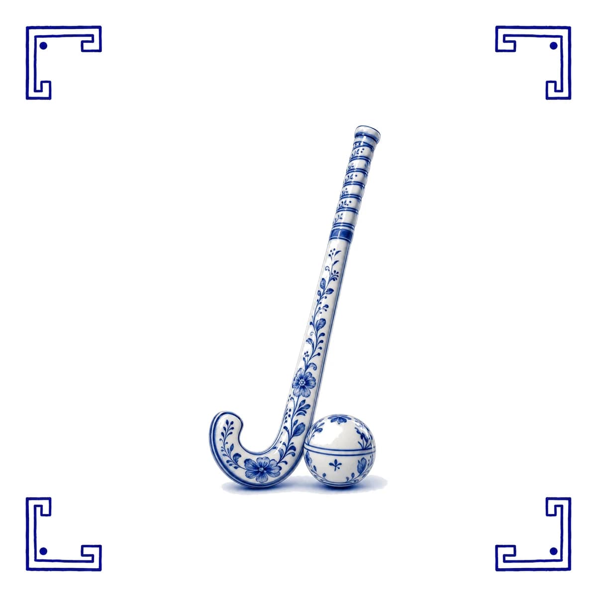 Crosse de hockey – carreau bleu de Delft