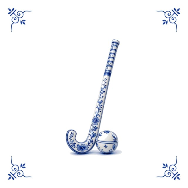Crosse de hockey, carreau bleu de Delft