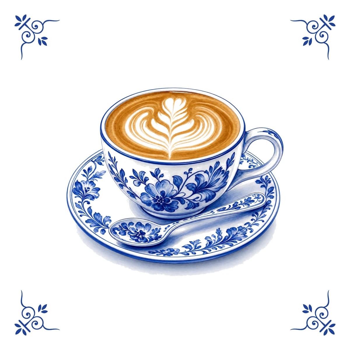 Café – carreau bleu de Delft
