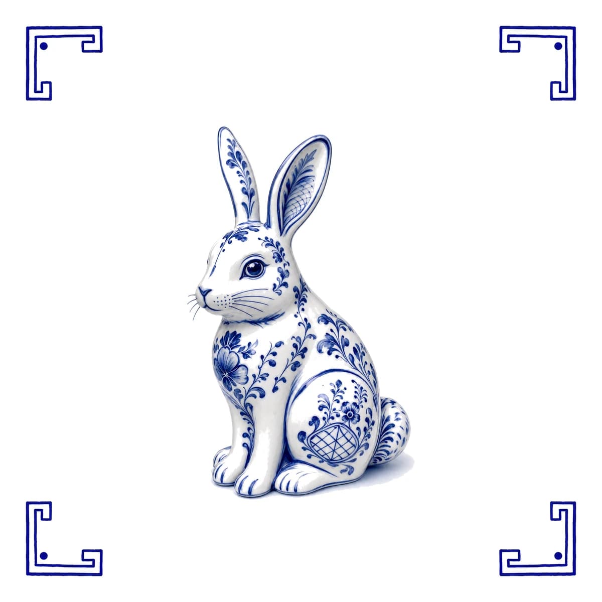 Lapin – carreau bleu de Delft