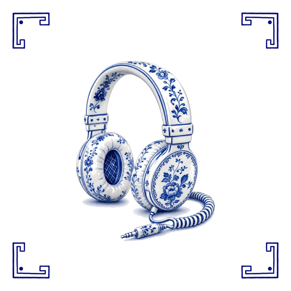 Casque audio – carreau bleu de Delft