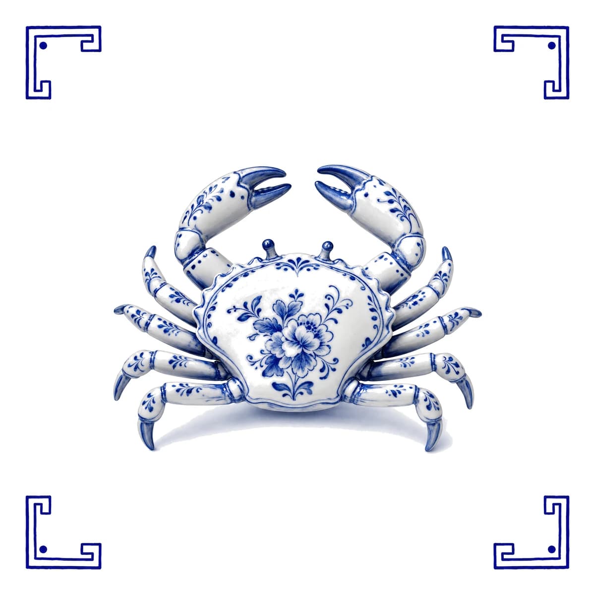 Crabe – carreau bleu de Delft