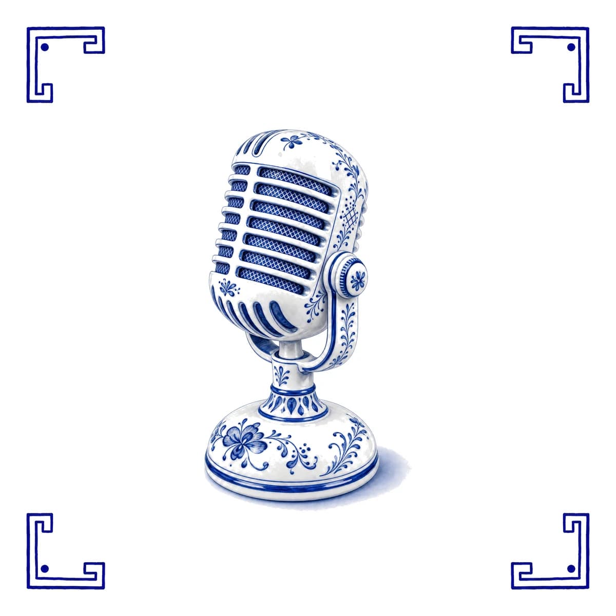 Microphone – carreau bleu de Delft