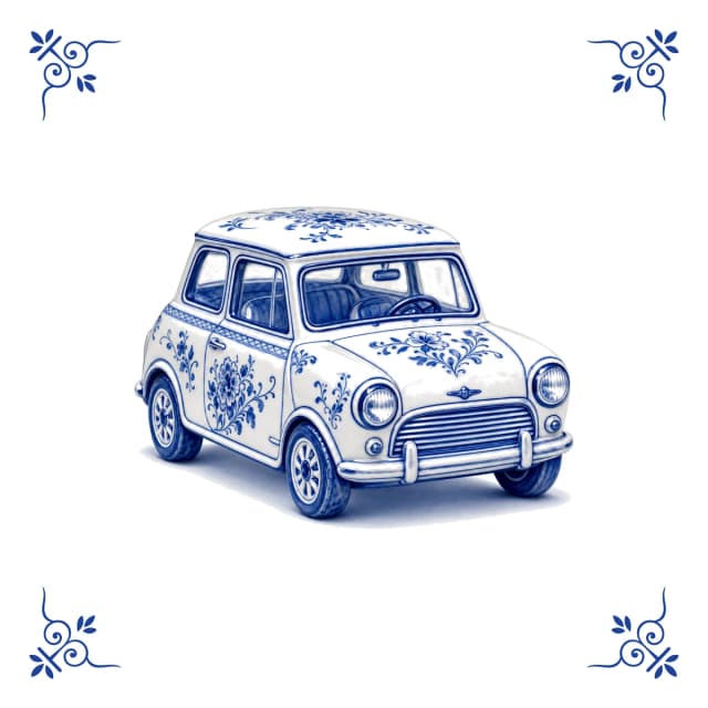 Mini classique, carreau bleu de Delft