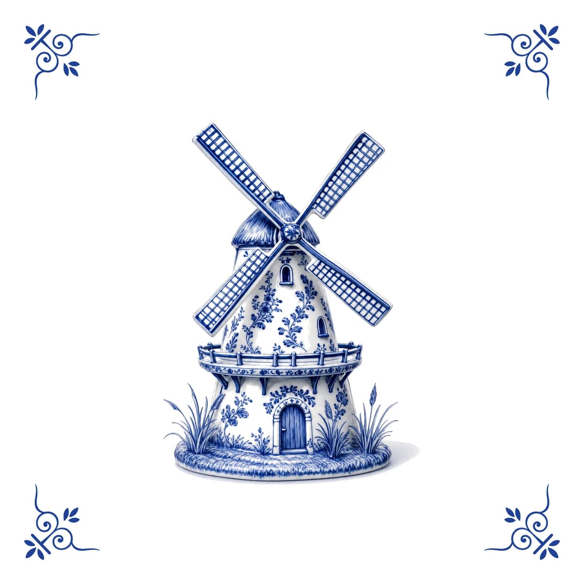 Moulin – carreau bleu de Delft
