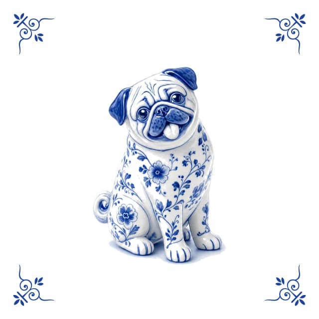 Carlin, carreau bleu de Delft