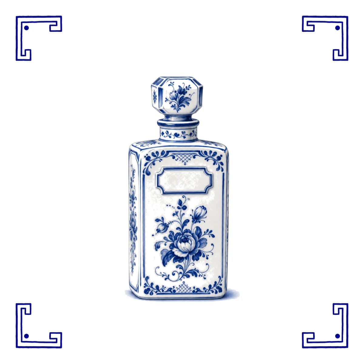 Flacon de parfum – carreau bleu de Delft