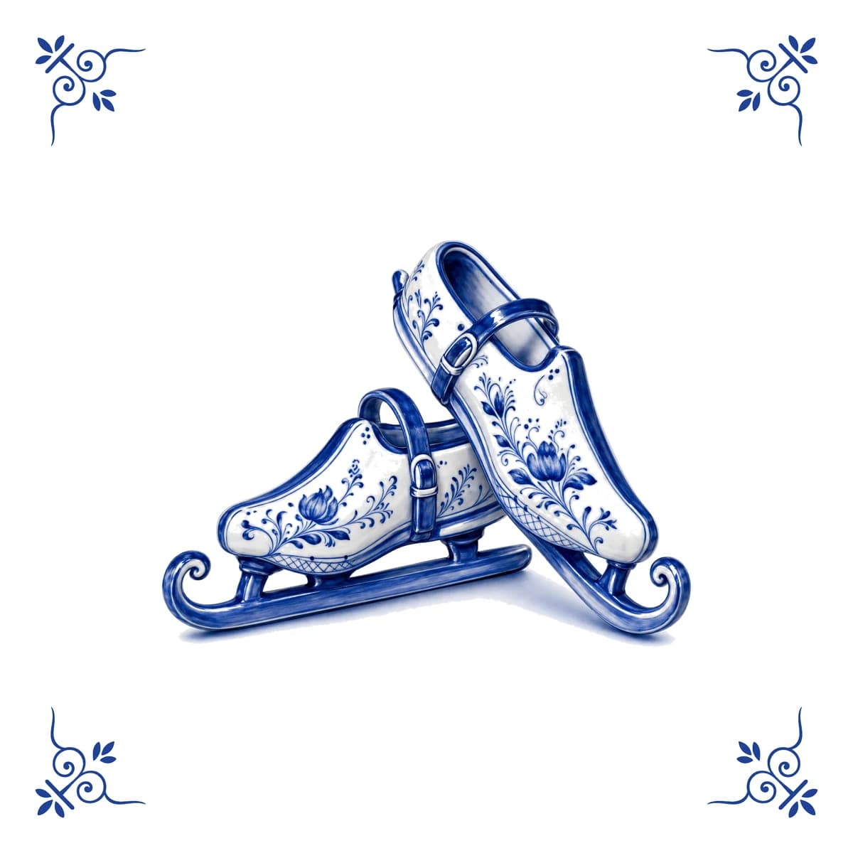 Patins à glace – carreau bleu de Delft
