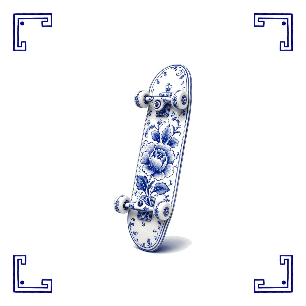 Skateboard – carreau bleu de Delft