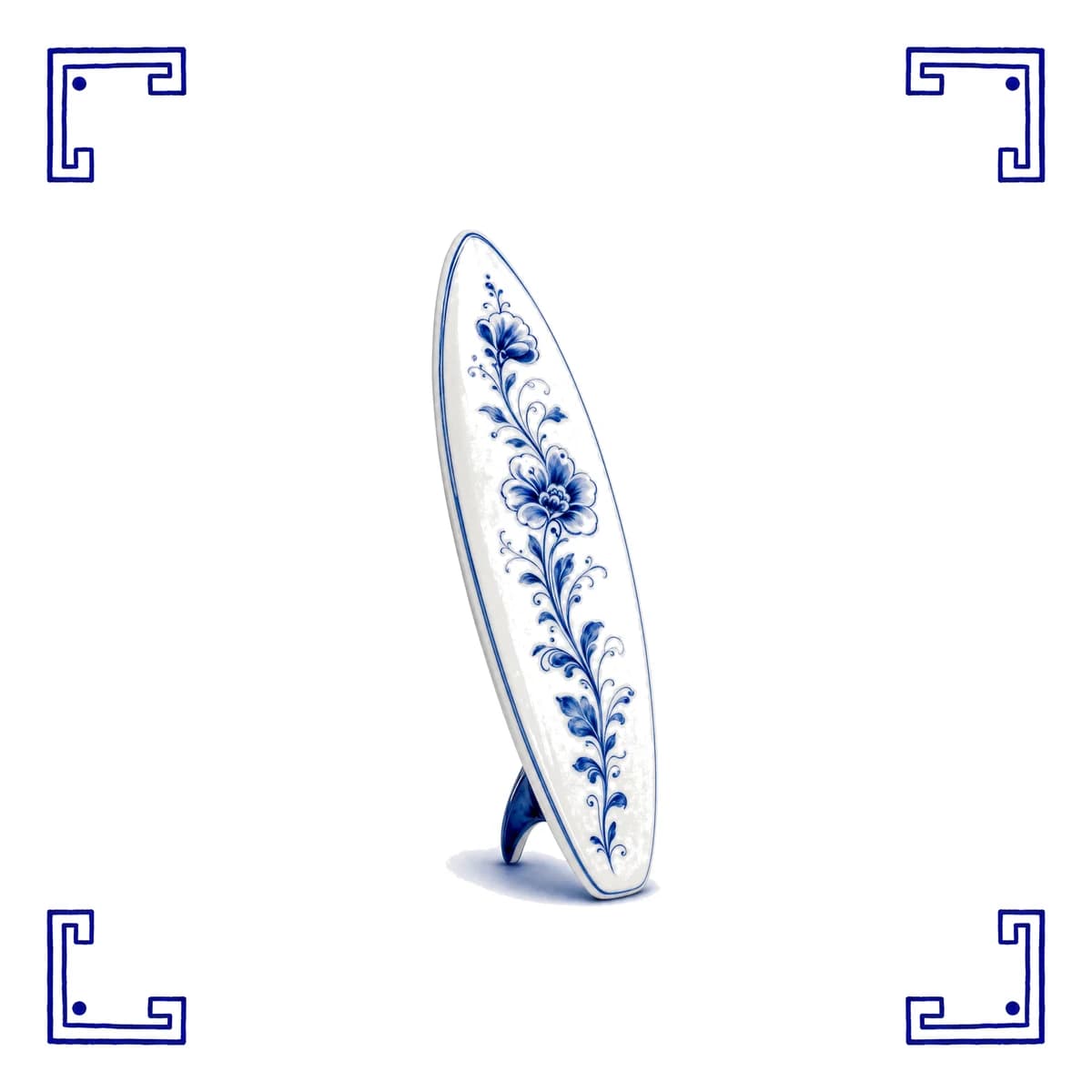 Planche de surf – carreau bleu de Delft