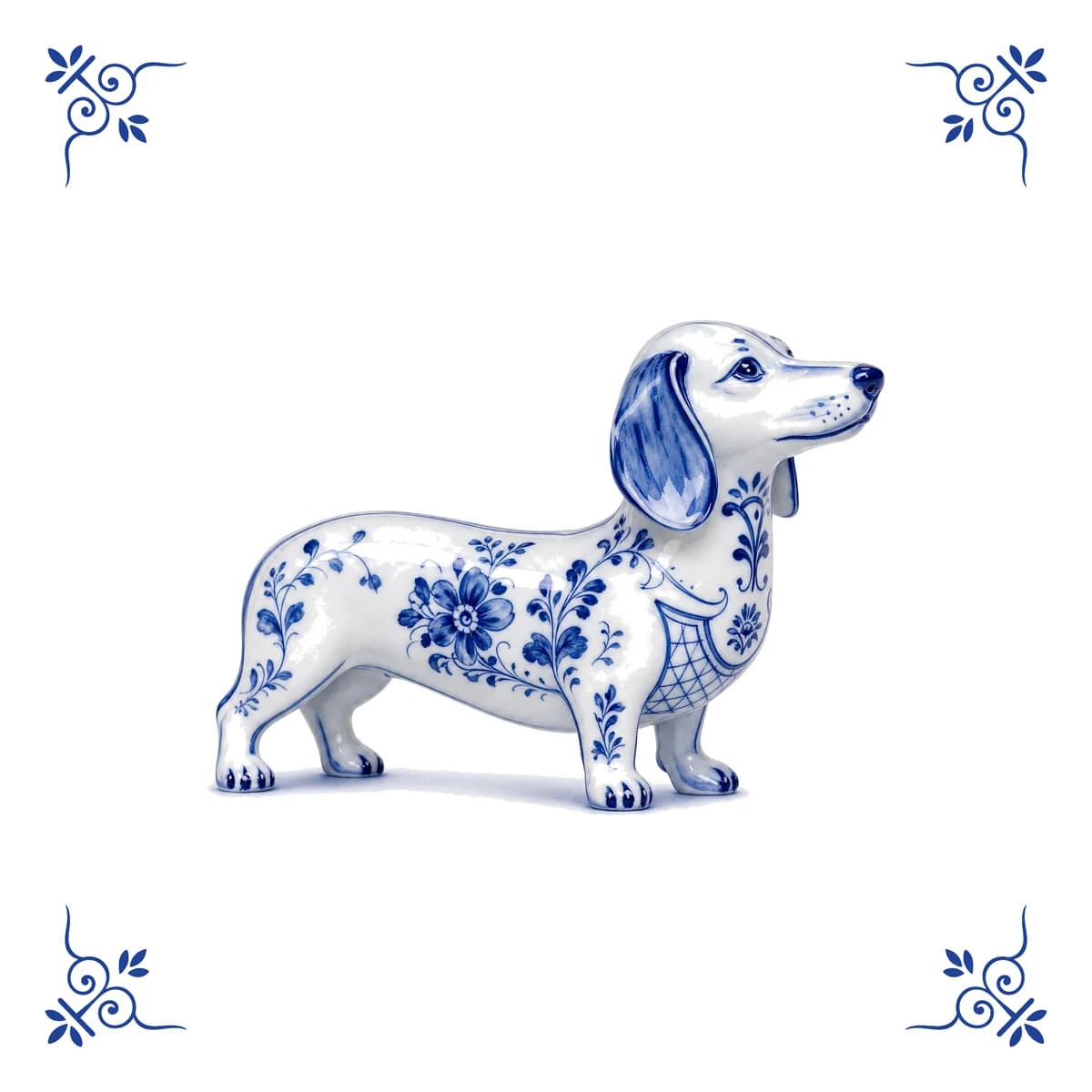 Teckel – carreau bleu de Delft