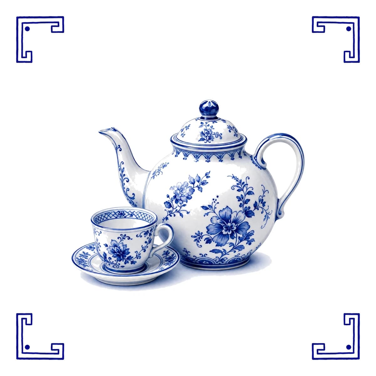 Théière – carreau bleu de Delft