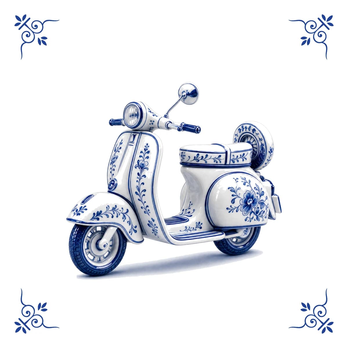 Vespa classique – carreau bleu de Delft