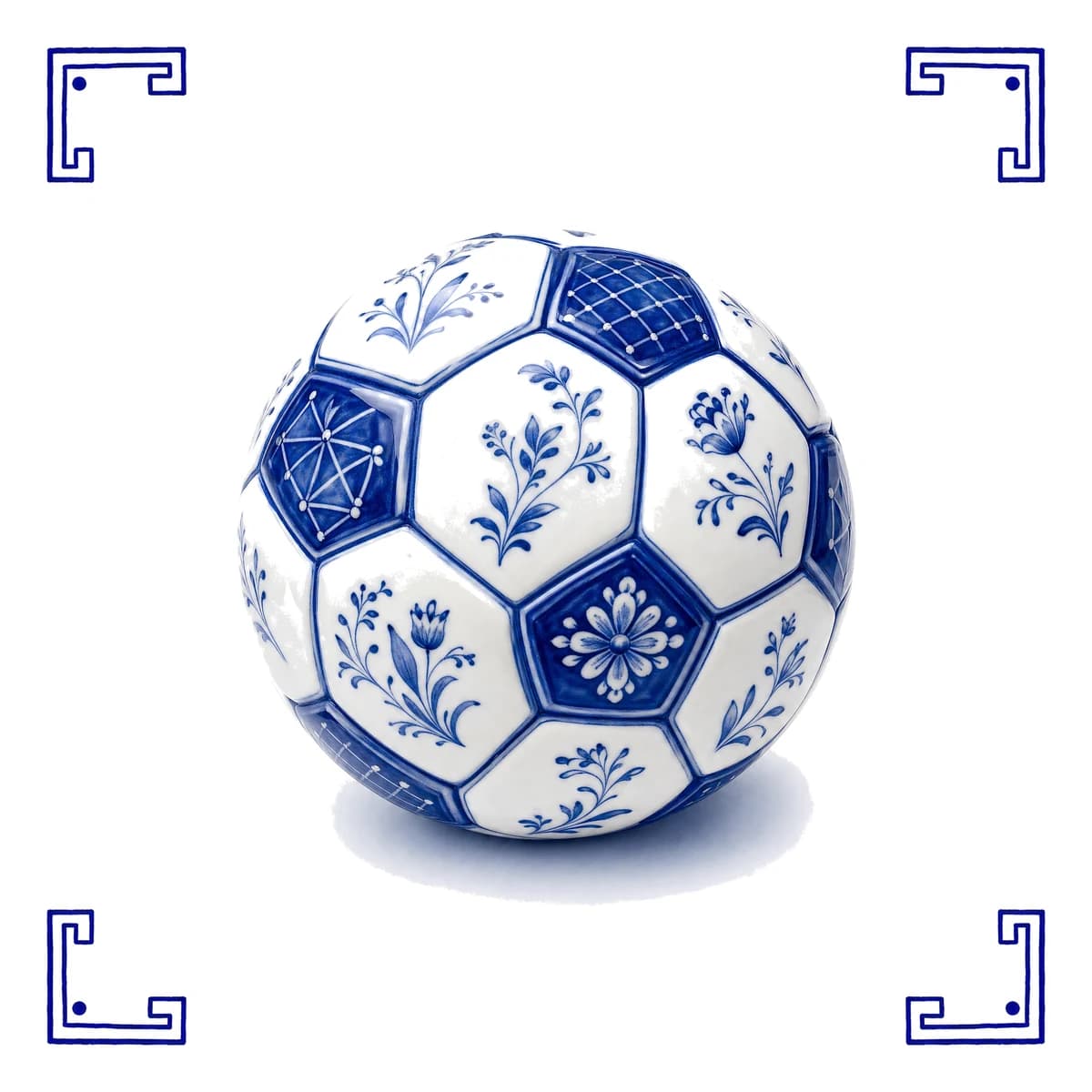 Ballon de football – carreau bleu de Delft