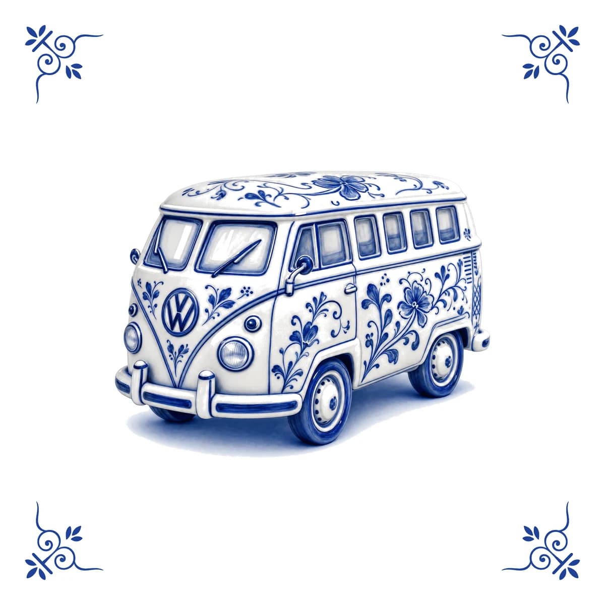 Combi VW – carreau bleu de Delft