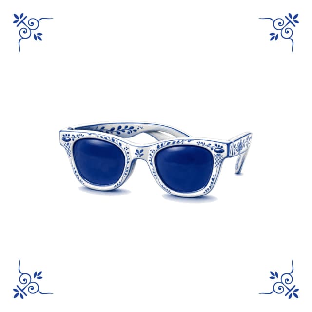 Lunettes de soleil, carreau bleu de Delft